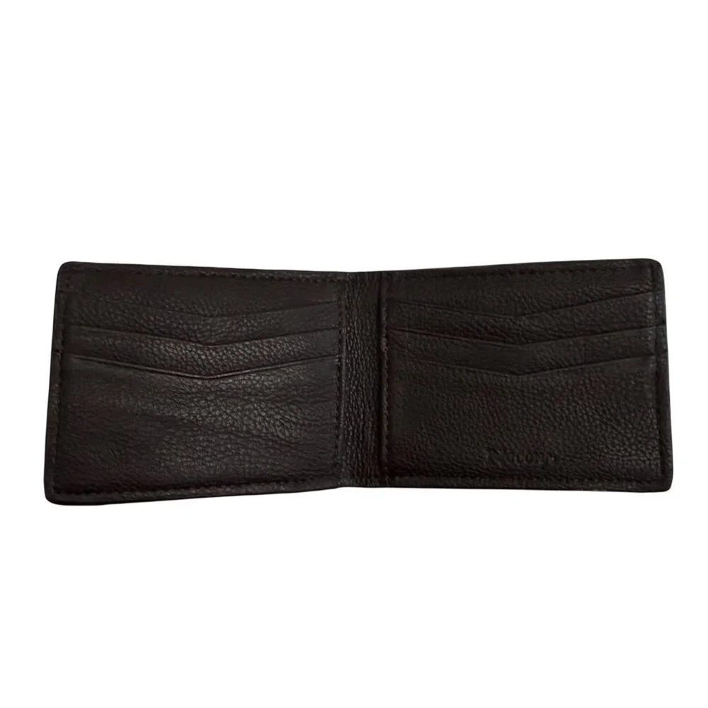 Nocona Men's Bi-Fold Wallet Bottle Opener Clip Distressed Ostrich Leather Brown